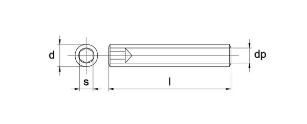 Kramp - 9135056BP001 - Grub Screw DIN913 M5x6 Steel 45H Kramp
