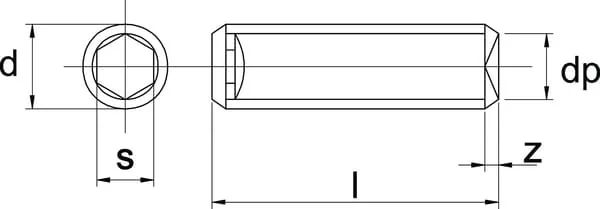 Kramp - 91666BP025 - Grub Screw DIN916 M6x6 Steel 45H Kramp