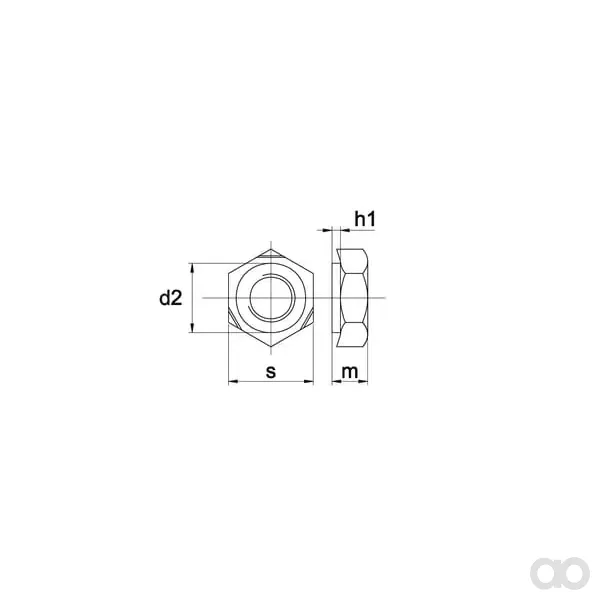 Kramp - 92916 - Dado a staffa DIN929 M16x2.00 Acciaio