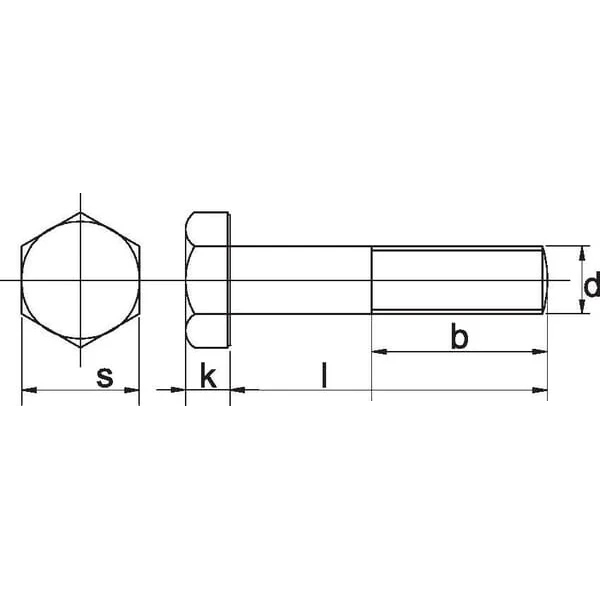 Kramp - 93120300109 - Hexagon Head Bolt DIN931 M20x300 Steel Zinc-Plated 10.9 Kramp