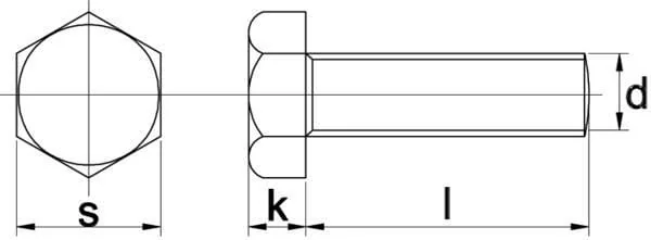 Kramp - 933445RVSP050 - Hexagon Head Bolt DIN933 M4x45 Stainless Steel A2 Kramp