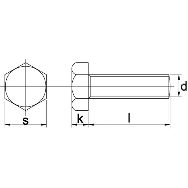 Kramp - 933716112UNC - Hexagon Head Bolt DIN933 UNC 7/16"x1 1/2" Steel Zinc-Plated 8.8 Kramp