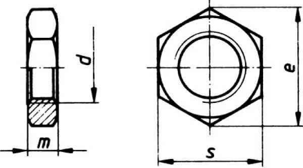 Kramp - 93620 - Hexagon Nut Low Model DIN936 M20x2.50 Steel Zinc-Plated Class 8 Kramp