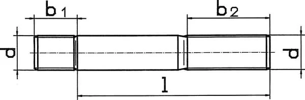 Kramp - 939845B - Stud Bolt DIN939 M8x45 Steel 8.8 Kramp