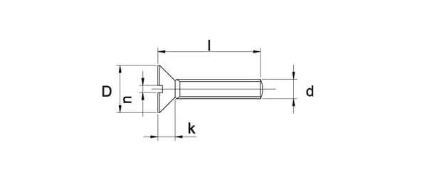 Kramp - 963545RVSP025 - Countersunk Screw DIN963 M5x45 Stainless Steel A2 Kramp