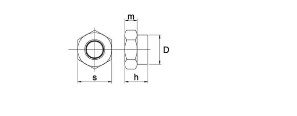 Kramp - 9805RVSP100 - Hexagon Locknut DIN980 M5 Stainless Steel
