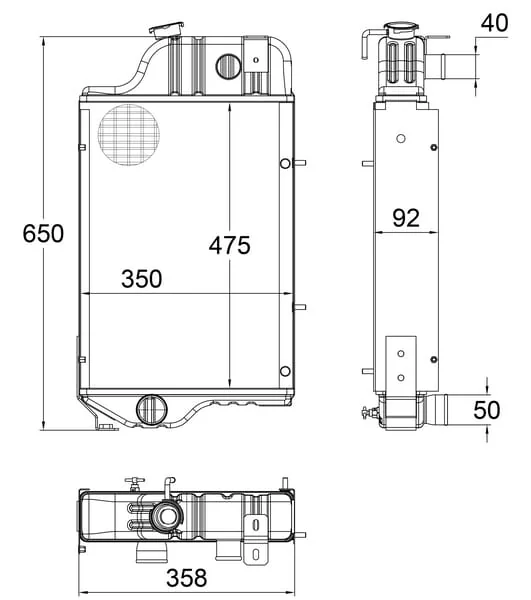 Kramp - AL39290N - Radiator Suitable For JD