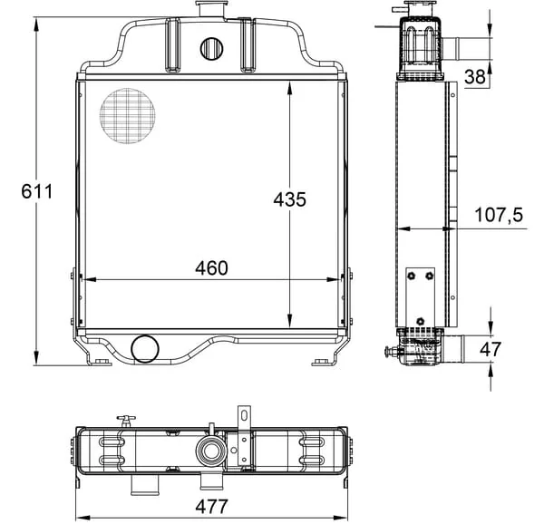 Kramp - AT20797N - Radiator Suitable For JD