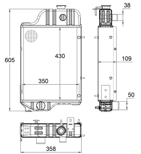 Kramp - AT20849N - Radiator Suitable For JD