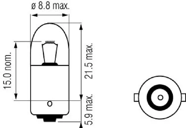 Kramp - B1236 - Light Bulb T8/4 12V 3W Ba9s Kramp