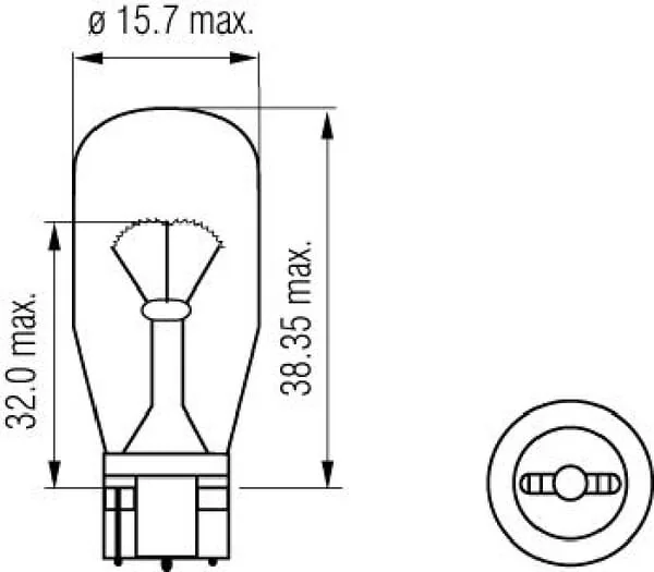 Kramp - B1241 - Light Bulb W21W 12V 21W W2.1x9.5d Kramp