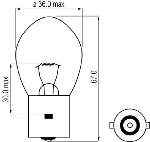 Kramp - B1260 - Light Bulb B11 12V 45W Ba20s Kramp
