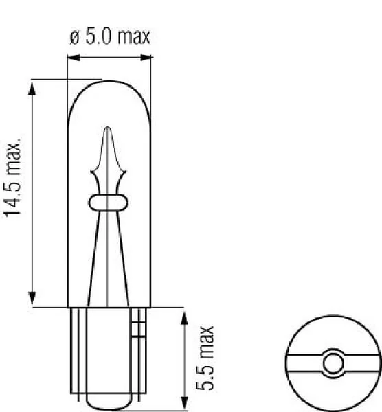 Kramp - B2427 - Light Bulb W1.2W 24V 1.2W W2x4.6d Kramp