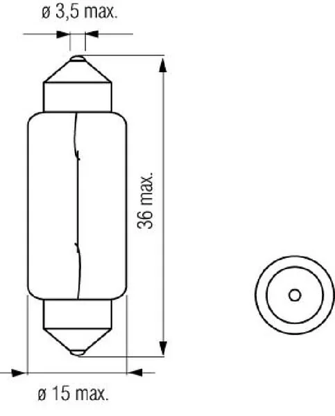 Kramp - B2430 - Light Bulb C5W 24V 5W Sv8.5 Kramp