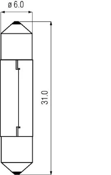 Kramp - B2458 - Light Bulb 24v 3w Sv6 Kramp