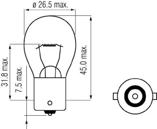 Kramp - B2459 - Light Bulb S25 24v 18w Ba15s Kramp