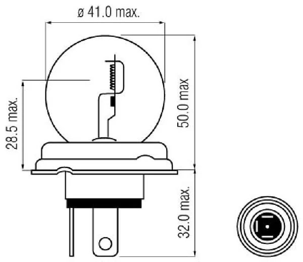 Kramp - B2462 - Light Bulb R2 24v 55w/50w P45t Kramp