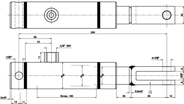 Kramp - BC30100 - Brake Cylinder EPL30/100