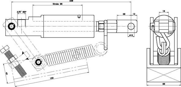 Kramp - BCB2098 - Kramp Hydraulic Brake Cylinder Set 20 - BCB2098