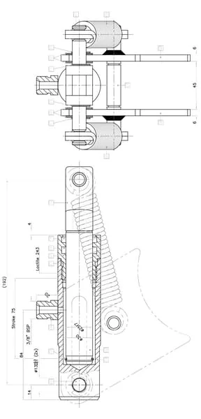Kramp - BCB2575R - Kramp Hydraulic Brake Cylinder Unit - BCB2575R