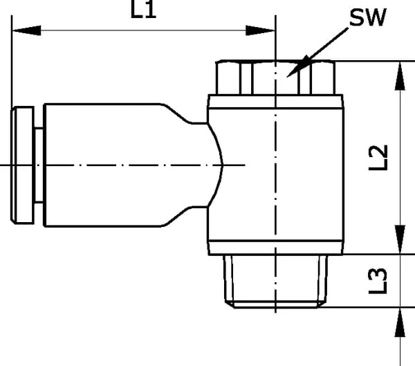 Kramp - BCS1014P - Elbow Push-in Fitting 10x1/4"