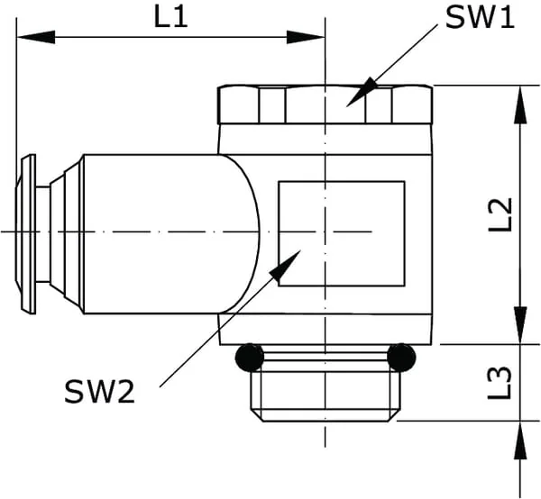Kramp - BCS818BC - L-Push-In Fitting 8x1/8"