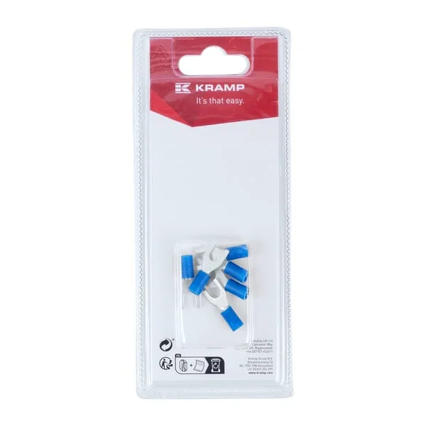 Kramp Blister - KRLA9110P06B - Fork Terminal, Blue 5mm - 1.5-2.5mm²
