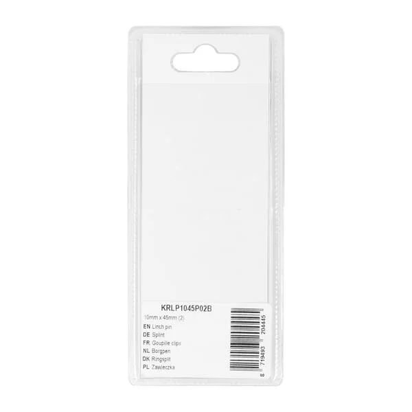 Kramp Blister - KRLP1045P02B - Insert Pin for Pipe 10mm x 45mm