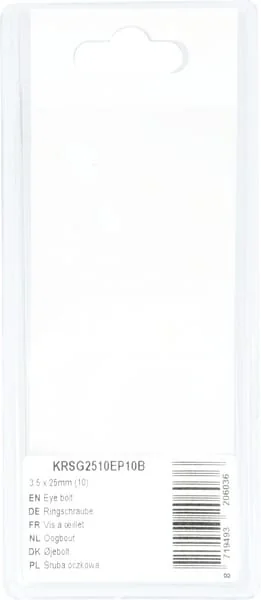 Kramp Blister - KRSG2510EP10B - Eye Bolt 3.5 X 25mm (10)