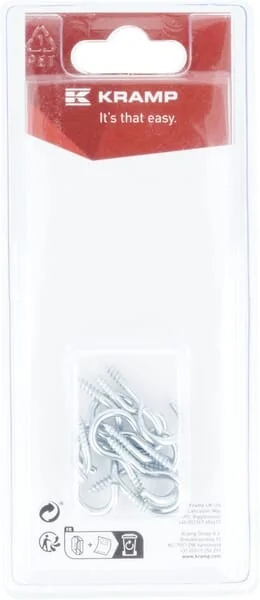 Kramp Blister - KRSH030EP10B - Screw-In Hook 2.6 X 30mm (10)