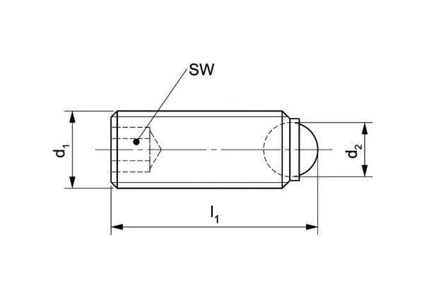 Kramp - BPSA1012B - Screw M10x12 Type A