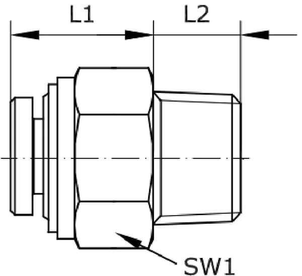 Kramp - BSCS418B - Push-in Fitting