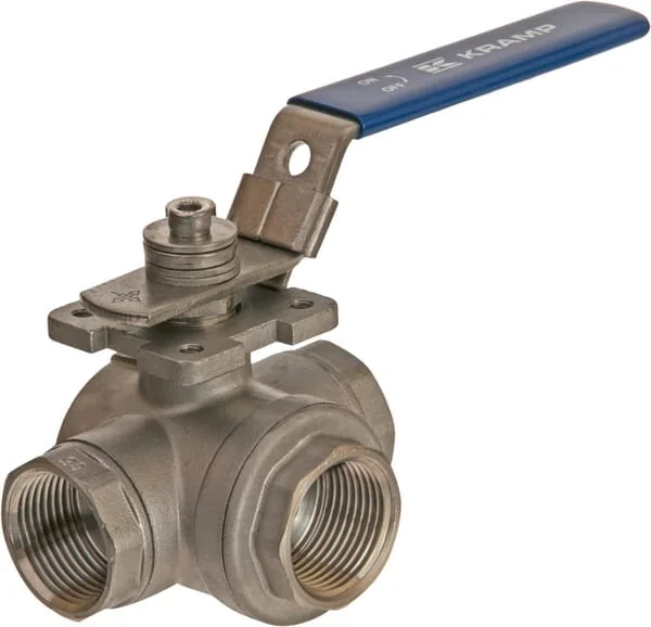Kramp - BV3T1FSS - 3-Way Ball Valve T 1" Stainless Steel