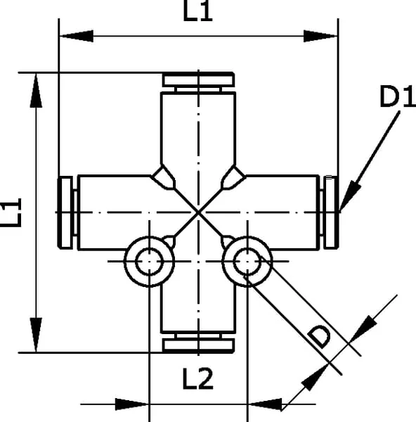 Kramp - CC6P - X-Push-In Connector 6mm