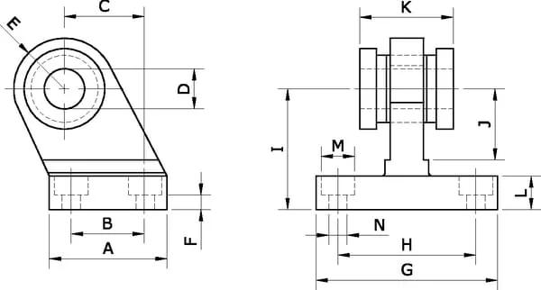 Kramp - CFS40 - Clevis Foot, Spherical