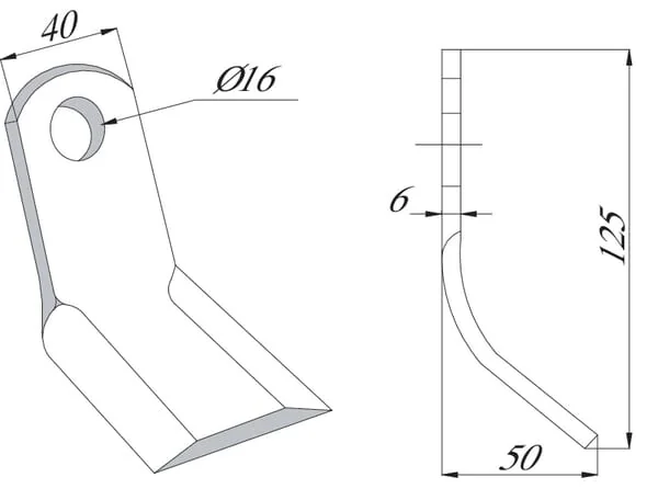 Kramp - CK4810 - Mulcher Blade 40 x 120mm Procomas