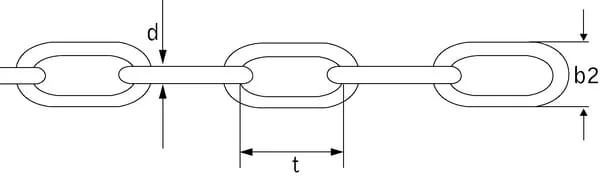 Kramp - CK70V - Chain Diameter 7mm x 49mm Galvanised Kramp