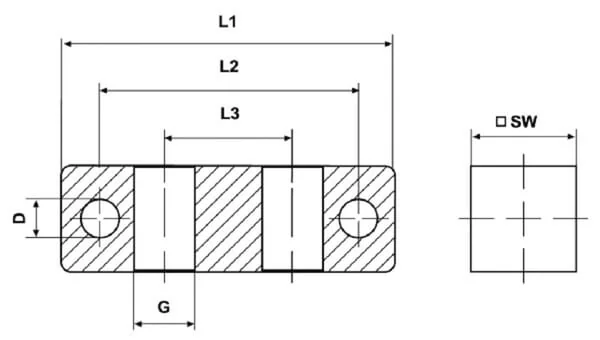Kramp - CLNB2M1010 - Distributor Block 2 Way M10x1