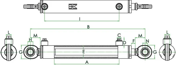 Kramp - D3570200GK - Cylinder D35-70-200 GK-Series