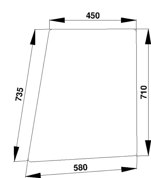 Kramp - D4003 - Door Glass Upper
