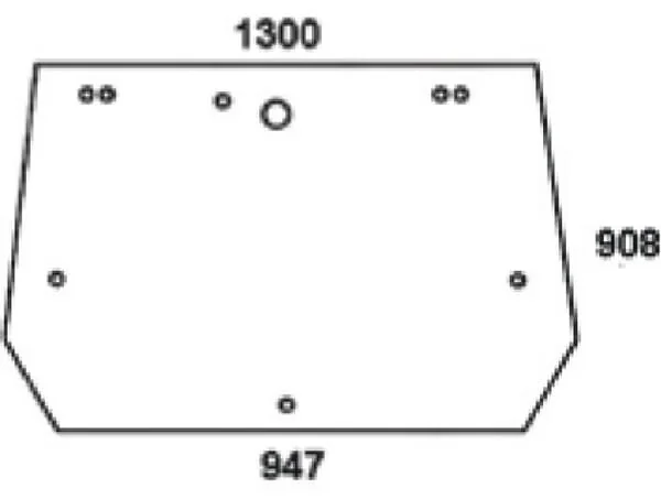 Kramp - D6722A - Kramp Rear Window Upper for NH TL-M-60 Series