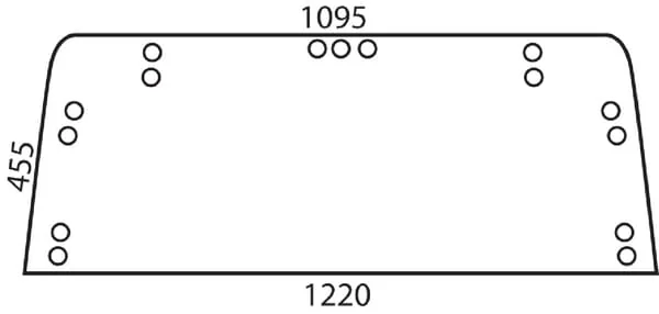 Kramp - D6794 - Kramp Rear Window Upper, Top Part
