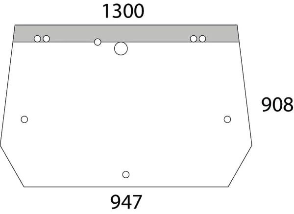 Kramp - D6859 - Kramp Rear Window Upper