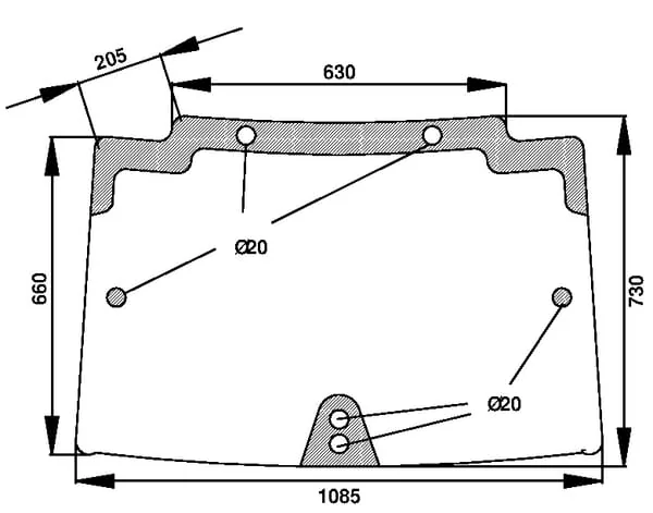 Kramp - D6861 - Kramp Front Window Opening
