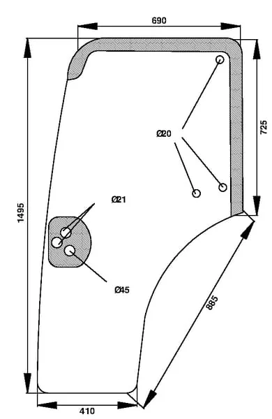 Kramp - D6865 - Kramp Door Window