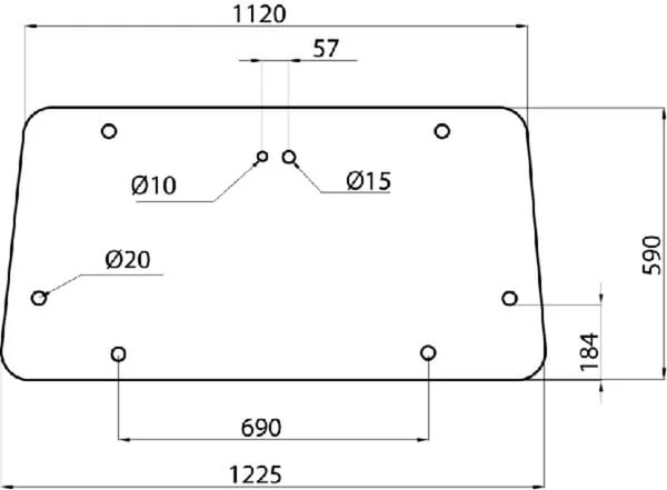 Kramp - D6908 - Rear Window Upper