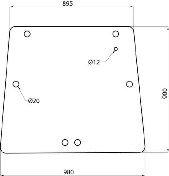Kramp - D6918A - Kramp Rear Window Upper