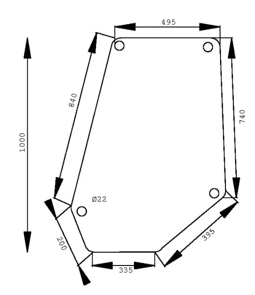 Kramp - D6919 - Kramp Front Window Lower