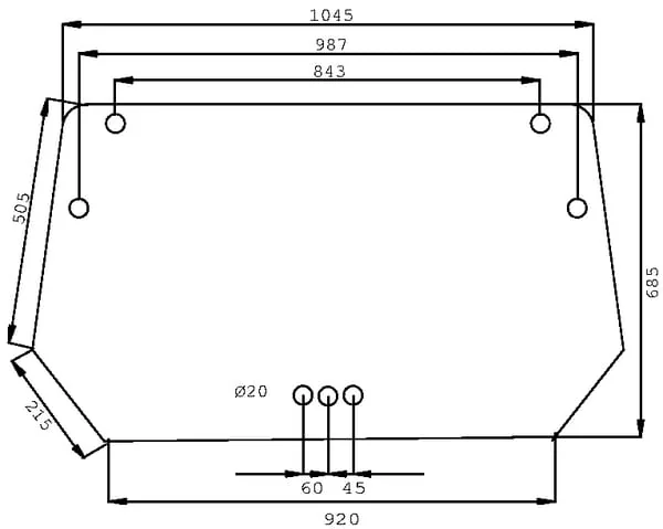 Kramp - D7705 - Kramp Rear Window Upper