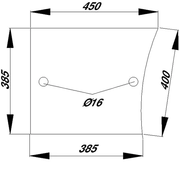 Kramp - D8055 - Lower Door Glass